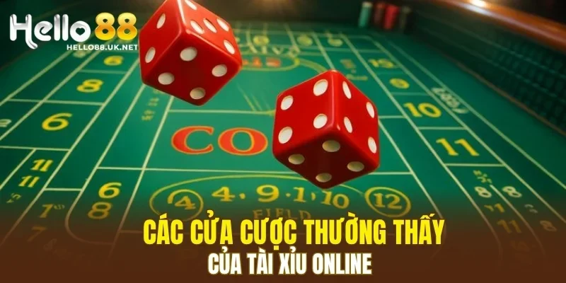 Các cửa cược thường thấy của tài xỉu online