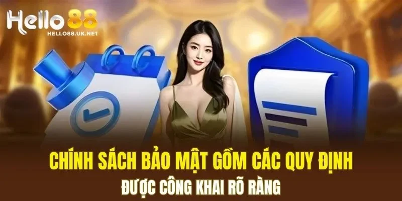 Chính sách bảo mật gồm các quy định được công khai rõ ràng