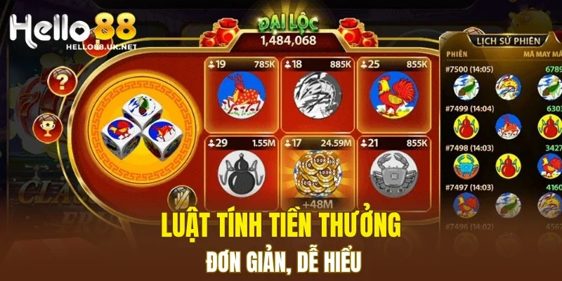 Luật tính tiền thưởng đơn giản, dễ hiểu